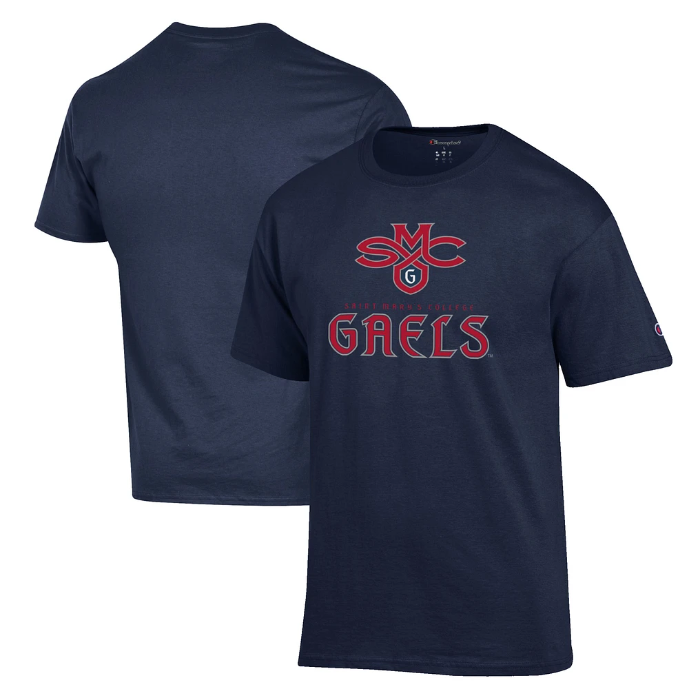 Men's Champion Navy Saint Mary's Gaels Primary Jersey T-Shirt