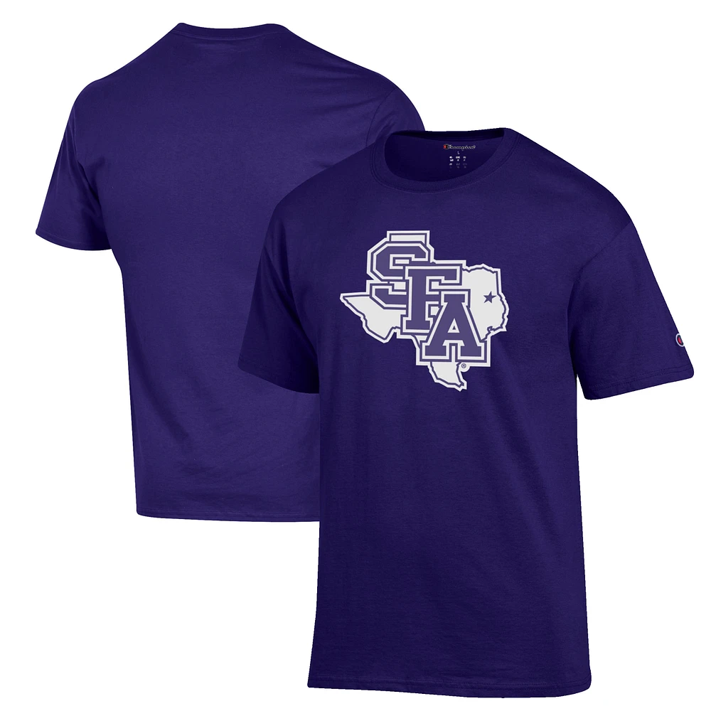 Men's Champion Purple Stephen F Austin Lumberjacks Primary Jersey T-Shirt