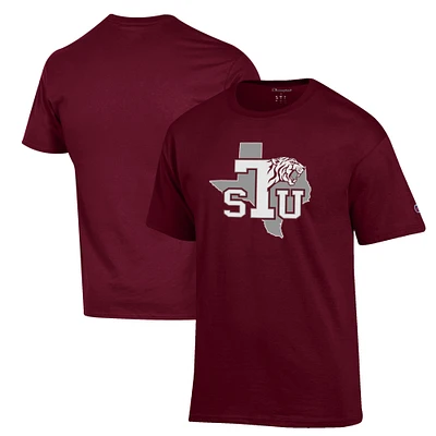 Men's Champion Maroon Texas Southern Tigers Primary Jersey T-Shirt