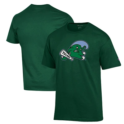 Men's Champion Green Tulane Wave Primary Jersey T-Shirt