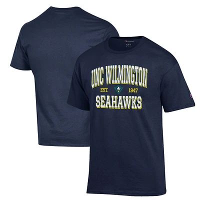 Men's Champion Navy UNC Wilmington Seahawks Est. Date Jersey T-Shirt