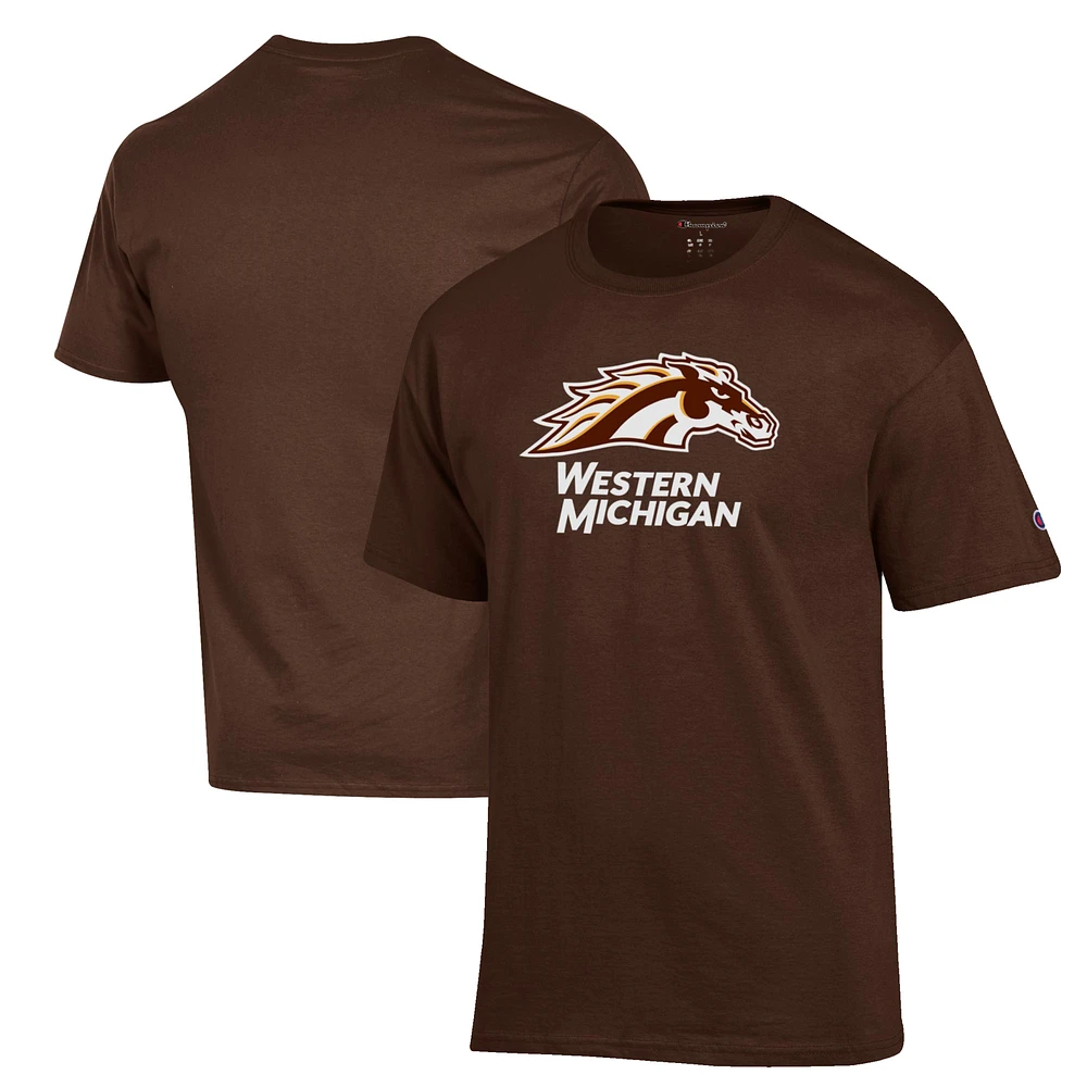 Men's Champion Brown Western Michigan Broncos Primary Jersey T-Shirt