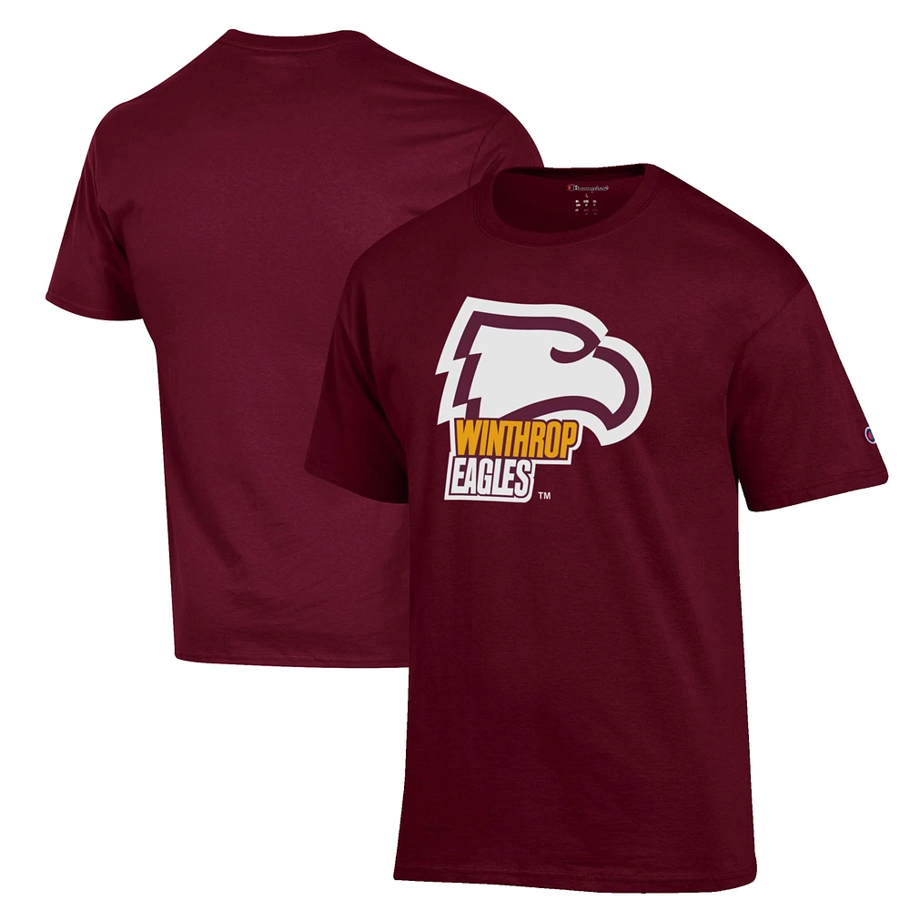 Men's Champion Red Winthrop Eagles Primary Jersey T-Shirt