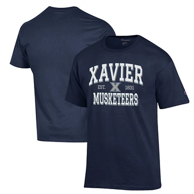 Men's Champion Navy Xavier Musketeers Est. Date Jersey T-Shirt