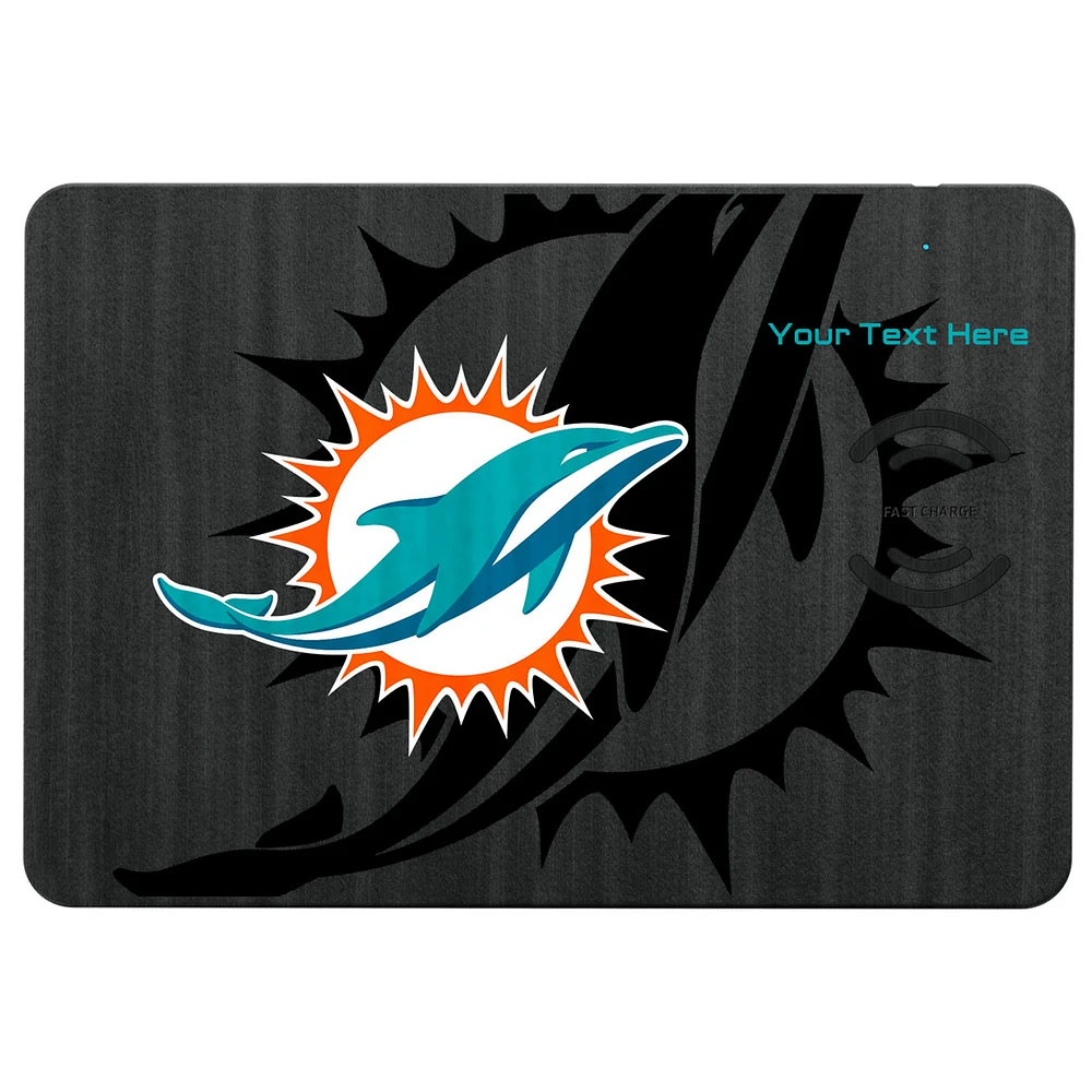 Miami Dolphins Personalized Wireless Charger & Mouse Pad