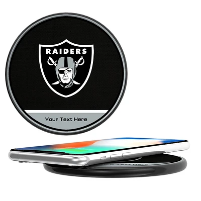Las Vegas Raiders Personalized 10-Watt Wireless Phone Charger