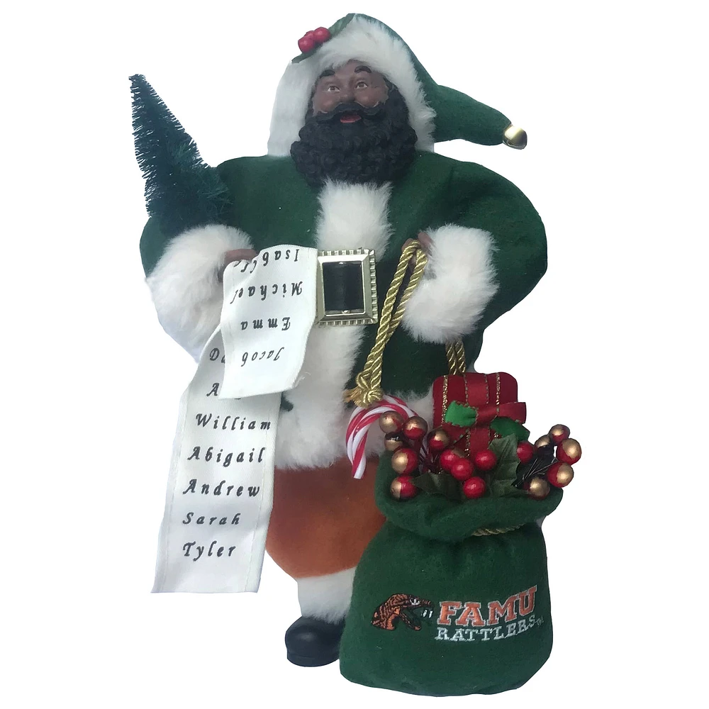 Green Florida A&M Rattlers 12'' Santa