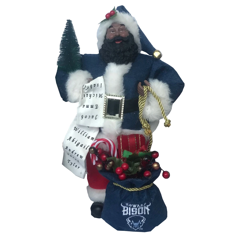 Navy Howard Bison 12'' Santa