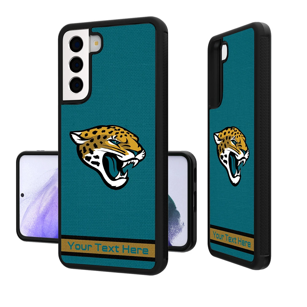 Jacksonville Jaguars Personalized Stripe Design Galaxy Bump Case
