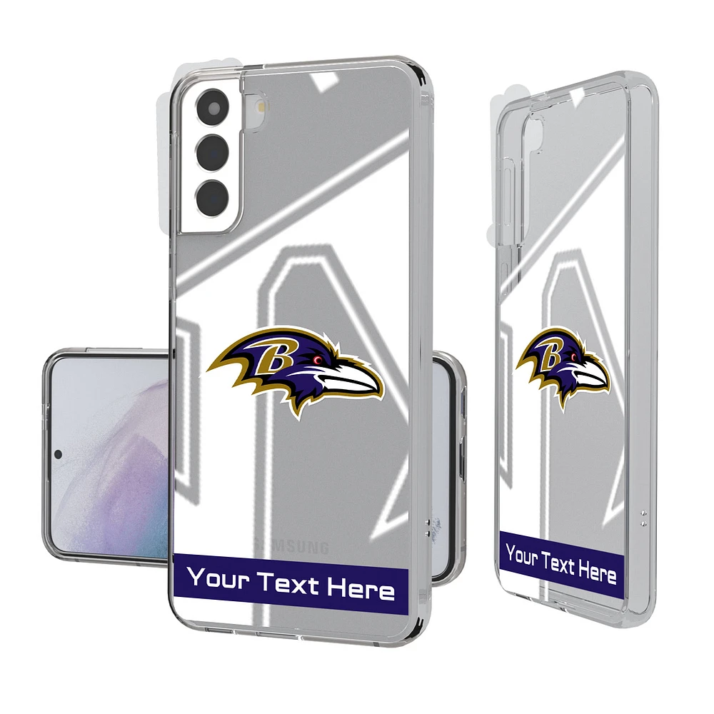 Baltimore Ravens Personalized Tilt Design Galaxy Clear Case