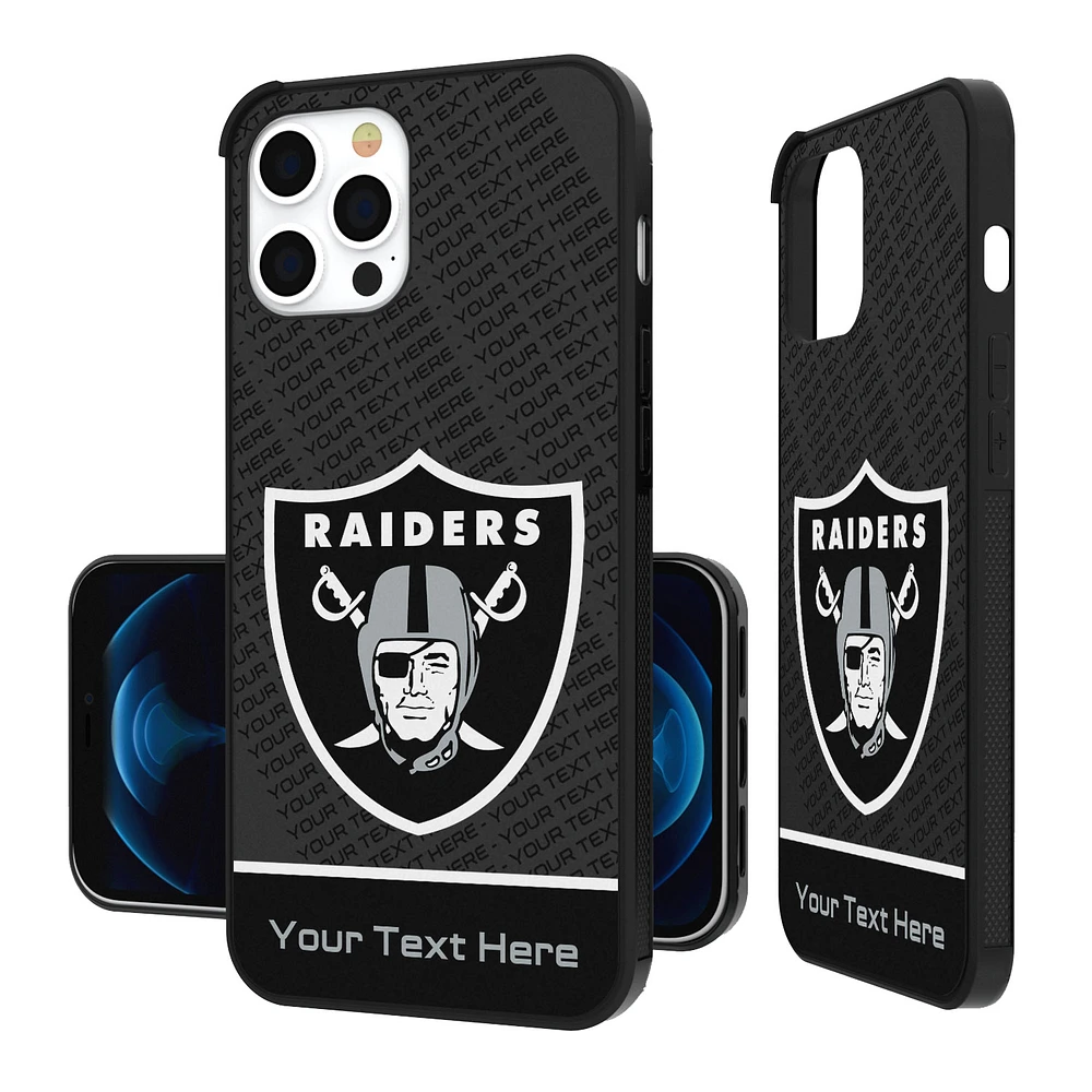 Las Vegas Raiders Personalized EndZone Plus Design iPhone Bump Case