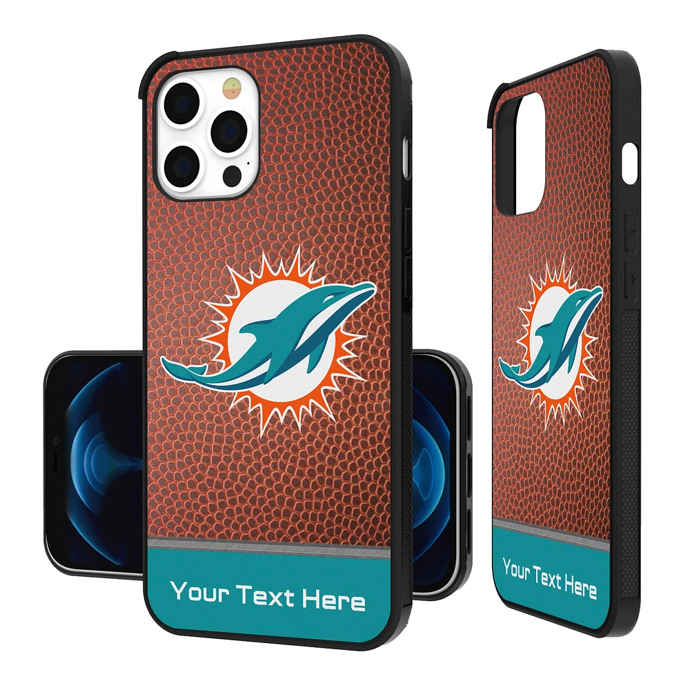 Miami Dolphins Personalized Football Design iPhone Bump Case