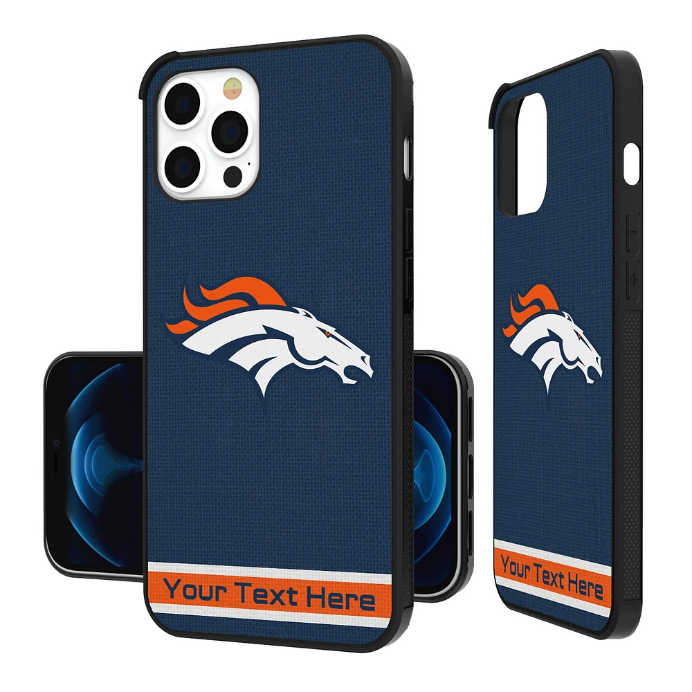 Denver Broncos Personalized Stripe Design iPhone Bump Case