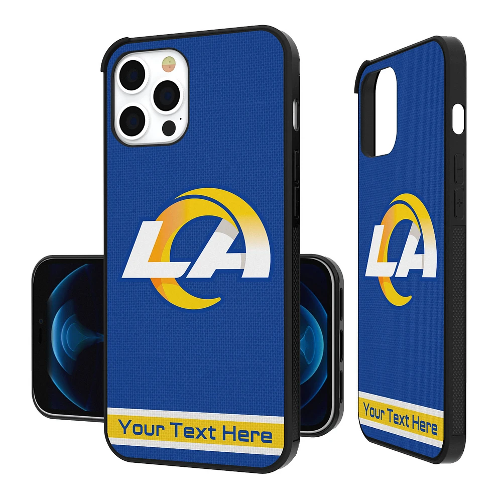 Los Angeles Rams Personalized Stripe Design iPhone Bump Case