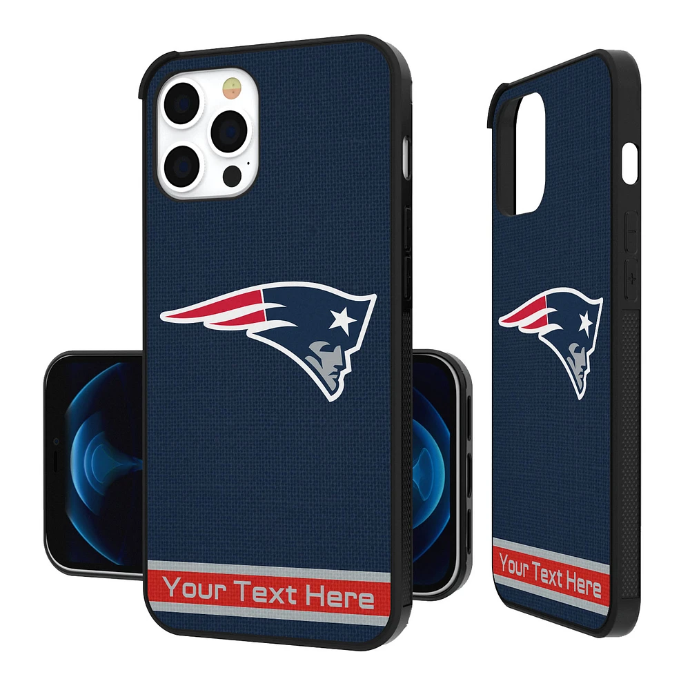 New England Patriots Personalized Stripe Design iPhone Bump Case