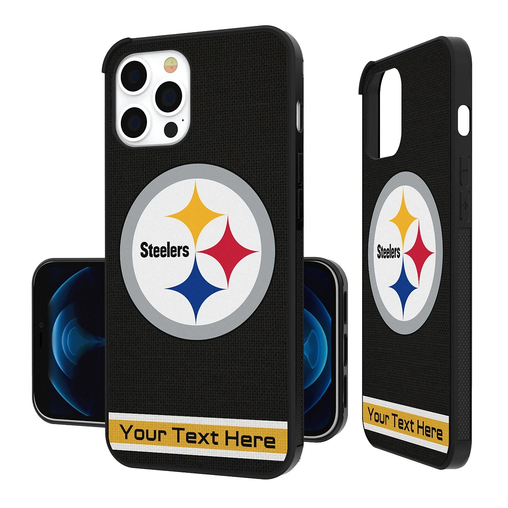Pittsburgh Steelers Personalized Stripe Design iPhone Bump Case