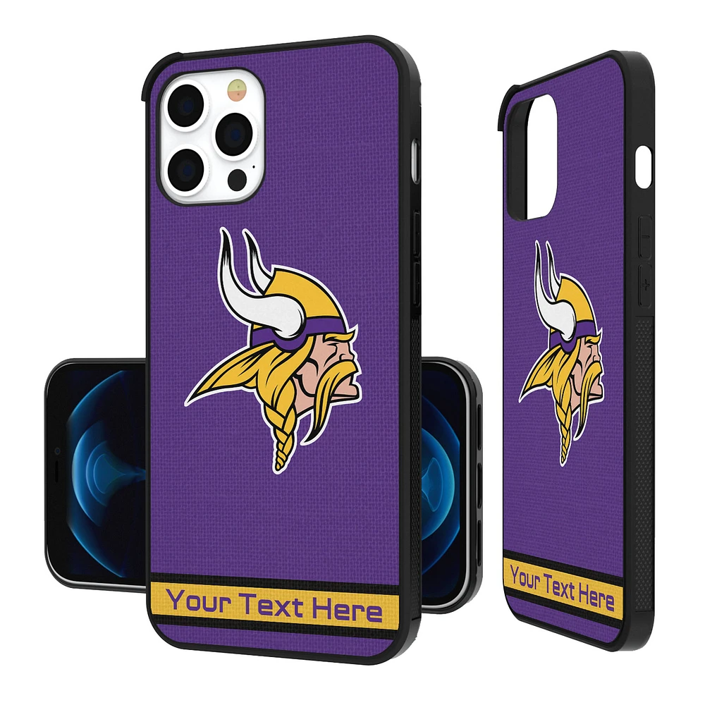 Minnesota Vikings Personalized Stripe Design iPhone Bump Case