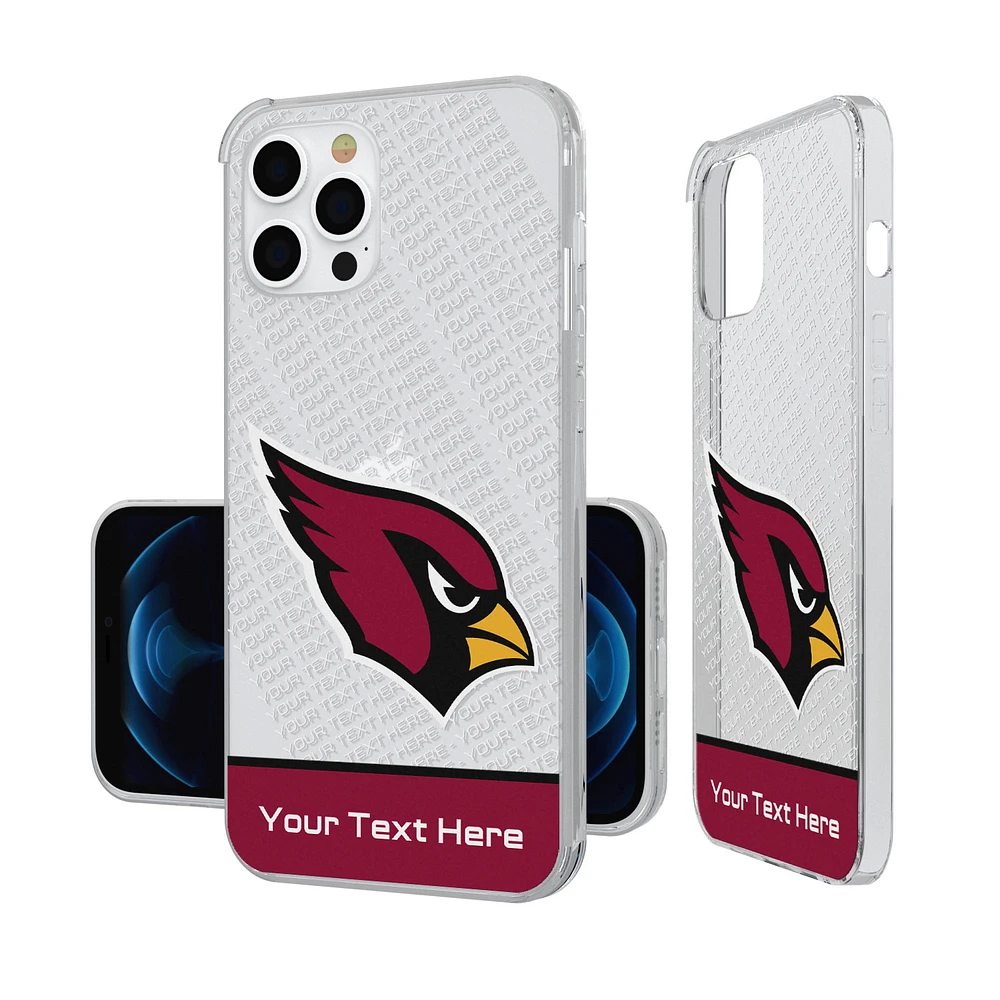 Arizona Cardinals Personalized Endzone Plus Design iPhone Clear Case