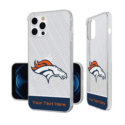 Denver Broncos Personalized Endzone Plus Design iPhone Clear Case