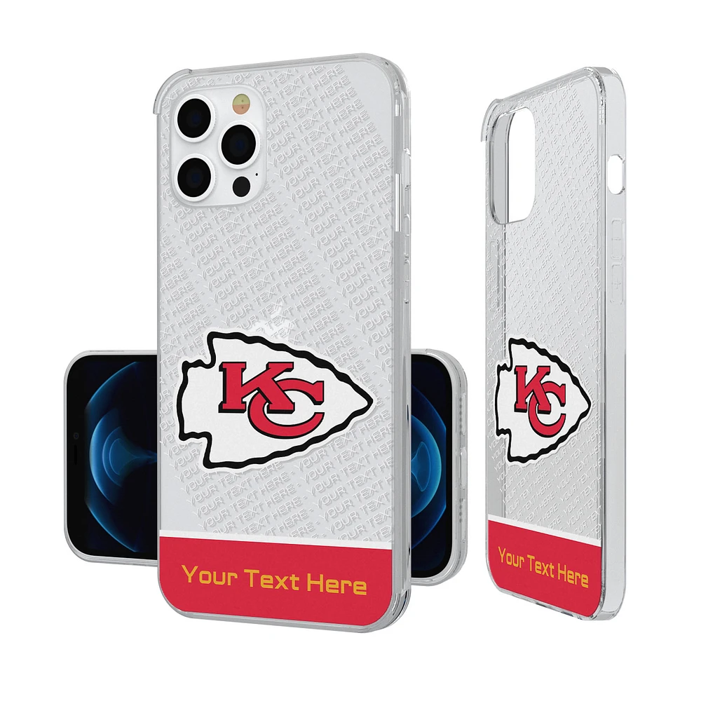 Kansas City Chiefs Personalized Endzone Plus Design iPhone Clear Case