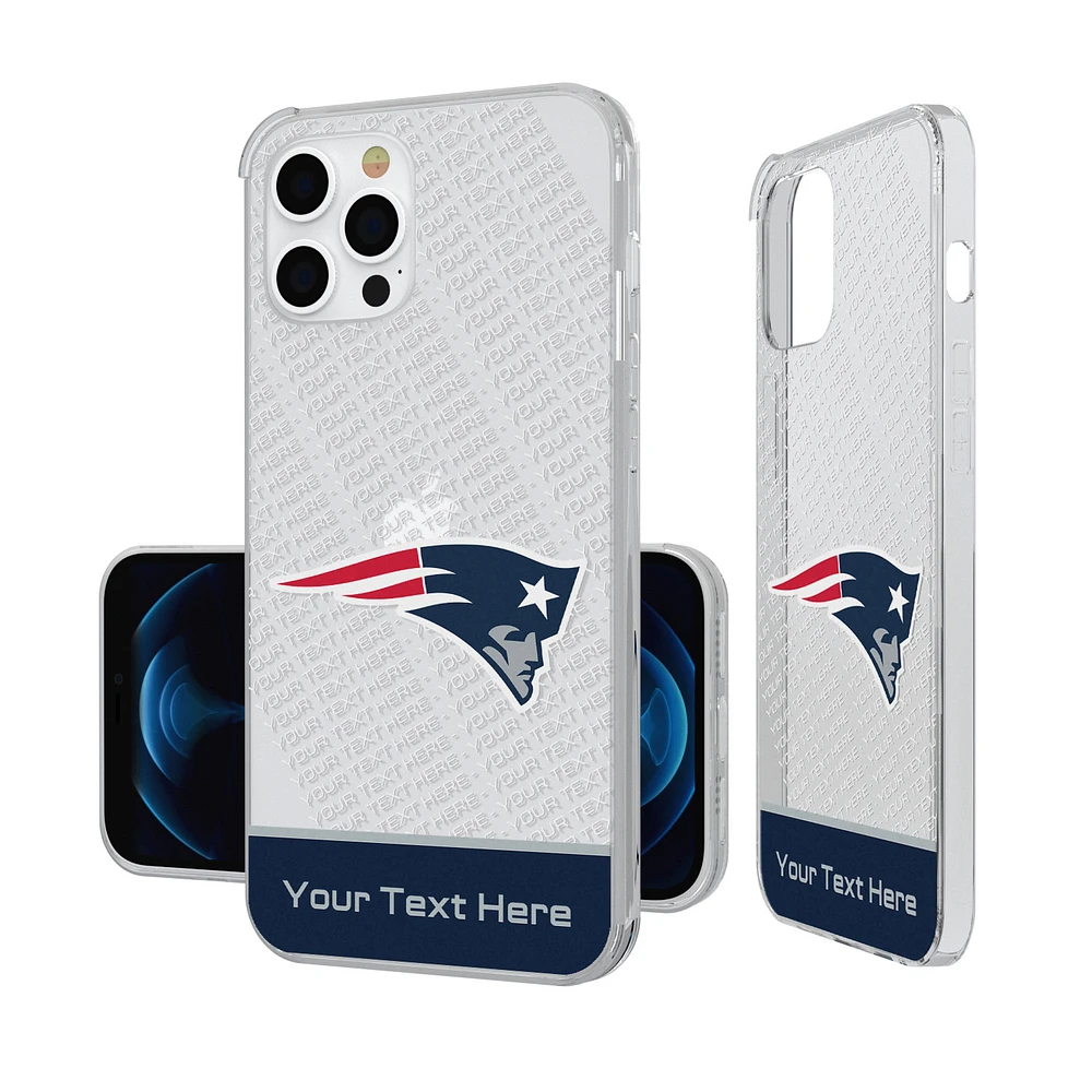 New England Patriots Personalized Endzone Plus Design iPhone Clear Case