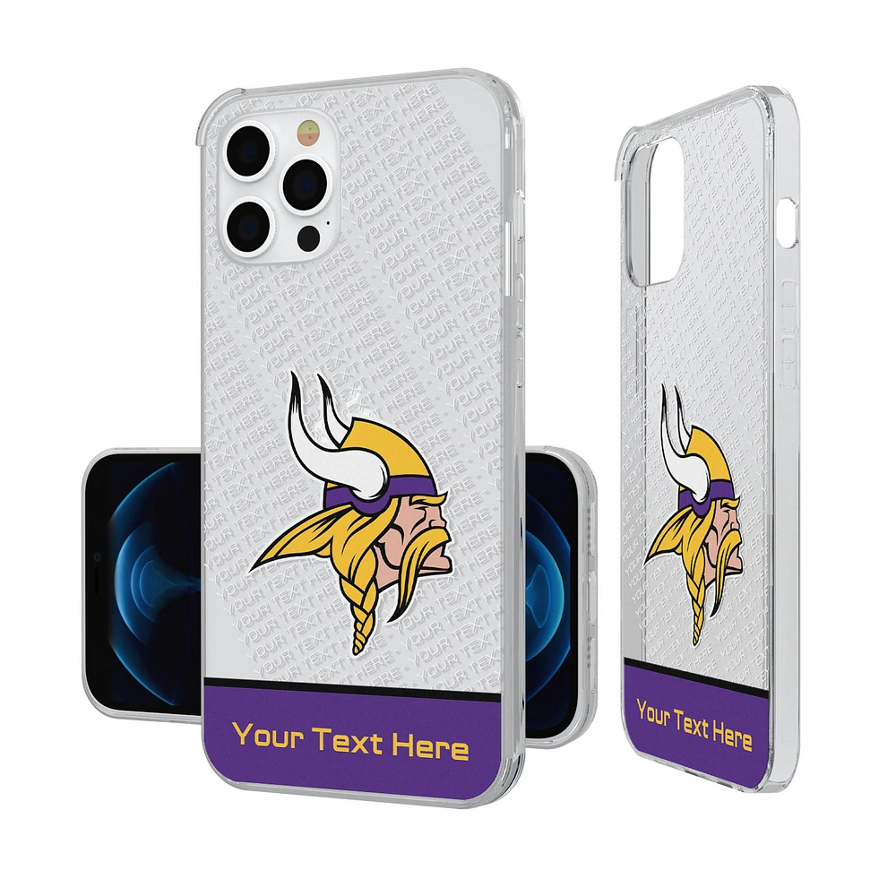 Minnesota Vikings Personalized Endzone Plus Design iPhone Clear Case