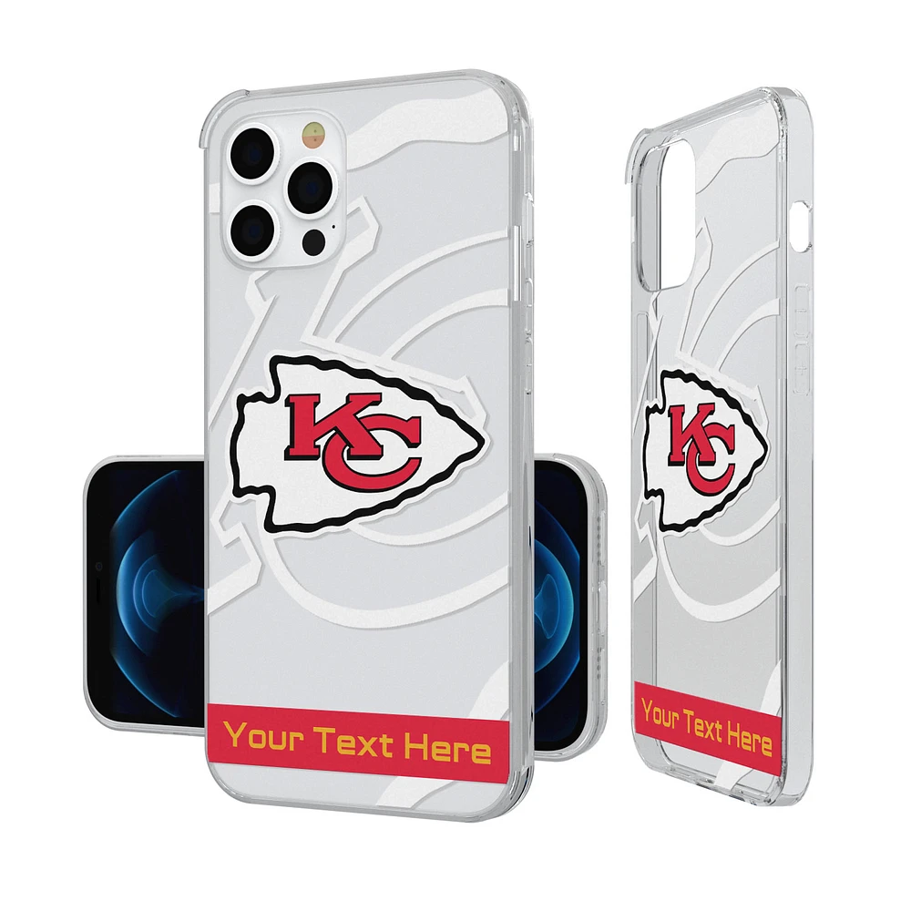 Kansas City Chiefs Personalized Tilt Design iPhone Clear Case