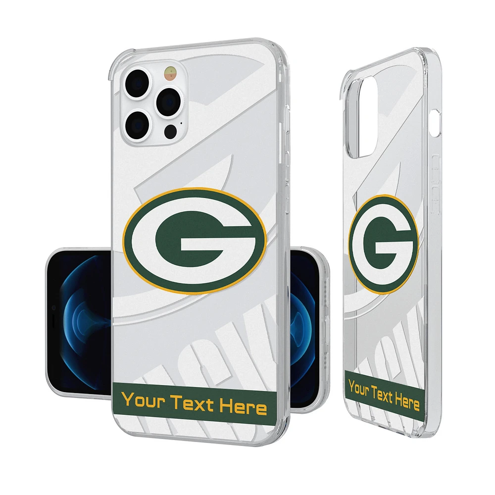 Green Bay Packers Personalized Tilt Design iPhone Clear Case