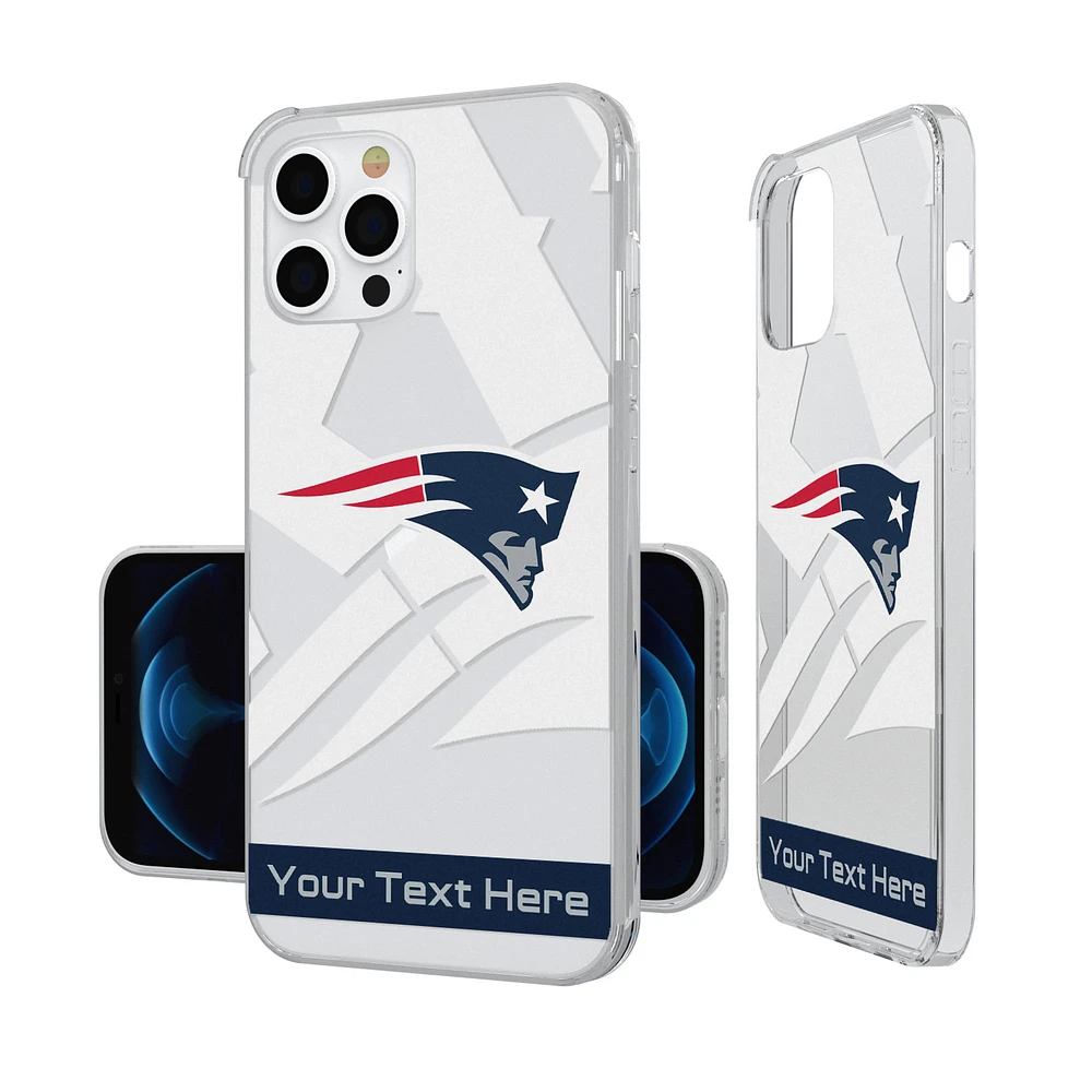 New England Patriots Personalized Tilt Design iPhone Clear Case