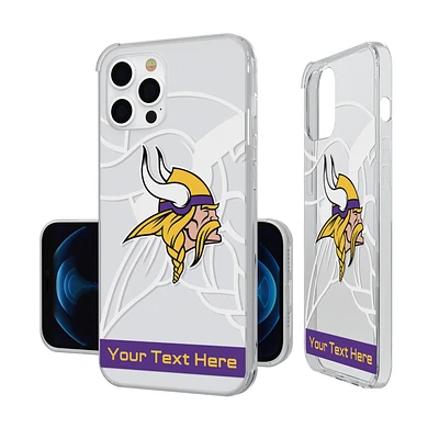 Minnesota Vikings Personalized Tilt Design iPhone Clear Case