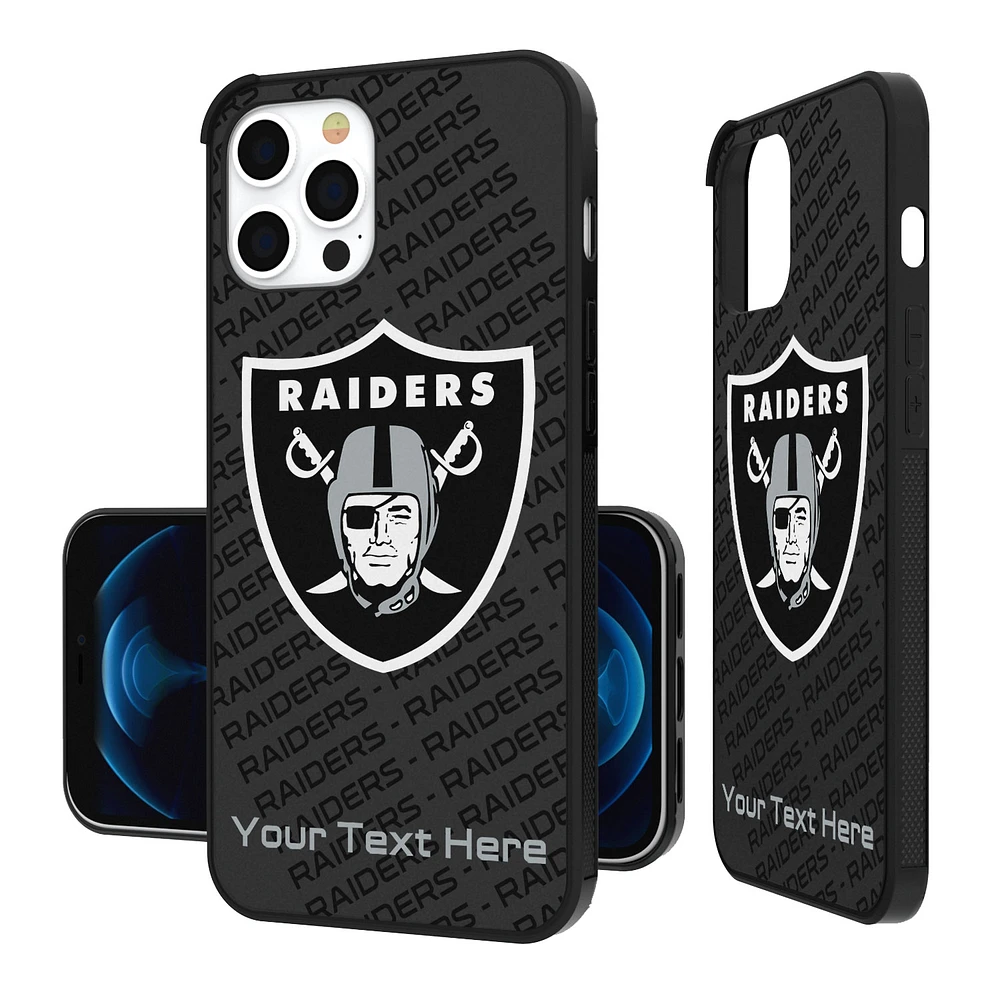Las Vegas Raiders Personalized Tilt Design iPhone Bump Case