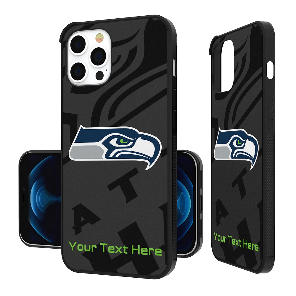 Seattle Seahawks Personalized Tilt Design iPhone Bump Case