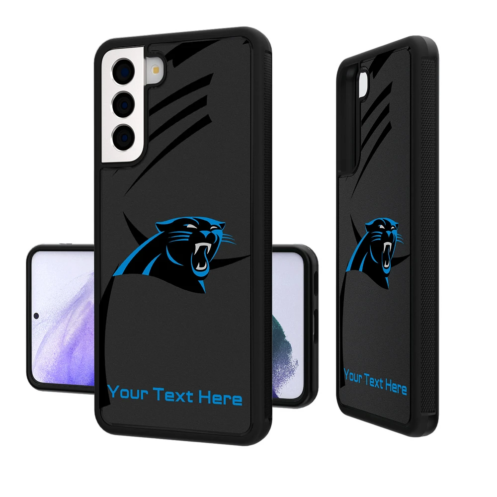 Carolina Panthers Personalized Tilt Design Galaxy Bump Case