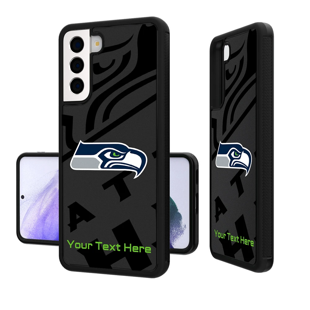Seattle Seahawks Personalized Tilt Design Galaxy Bump Case