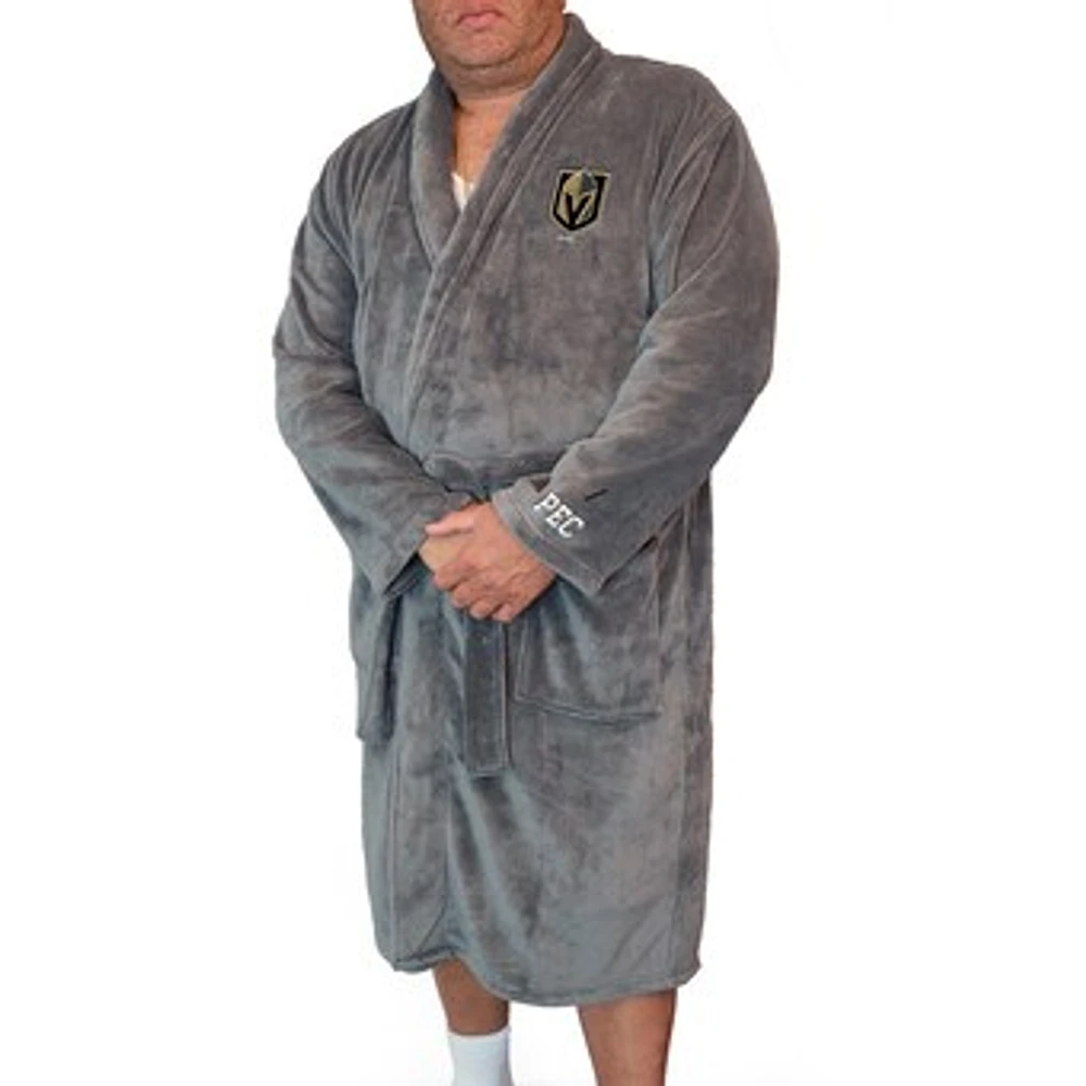 Men's ISlide Gray Vegas Golden Knights Personalized Boss Robe