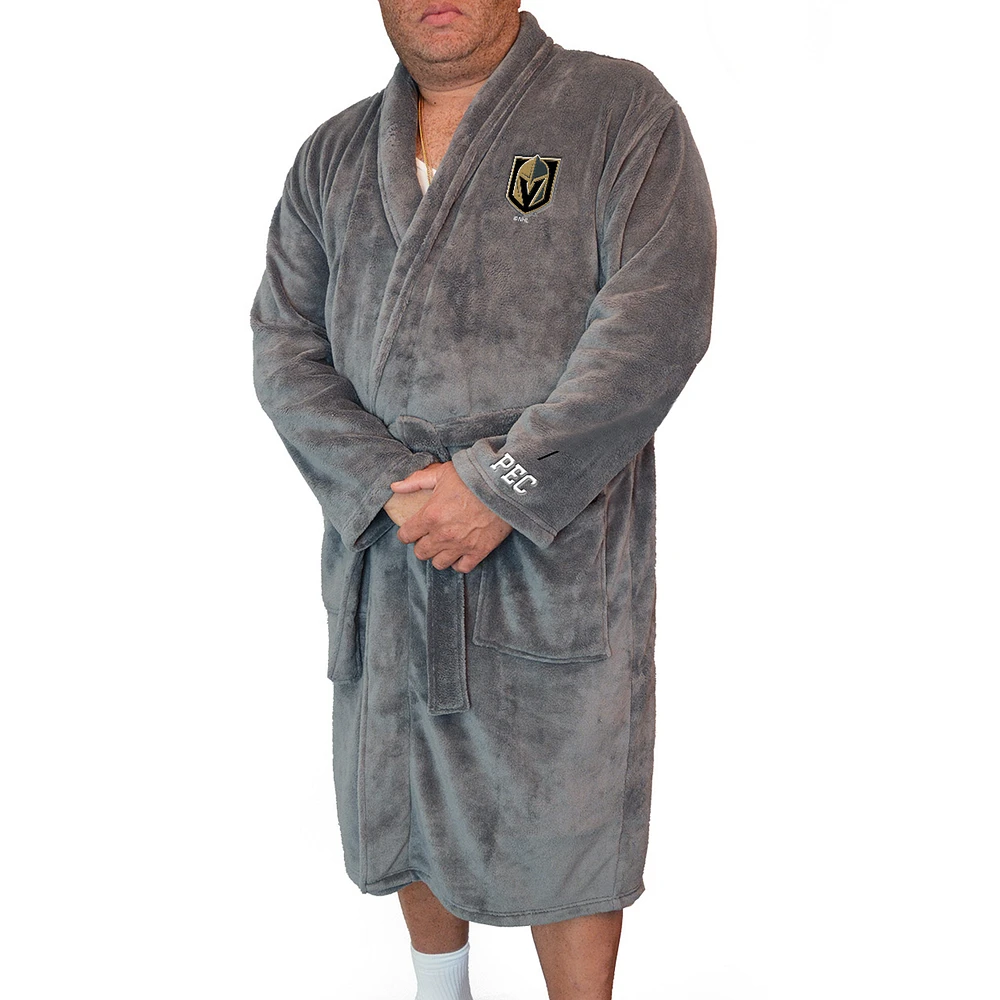 Men's ISlide Gray Vegas Golden Knights Personalized Boss Robe