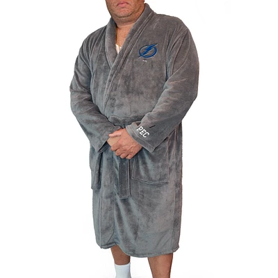Men's ISlide Gray Tampa Bay Lightning Personalized Boss Robe