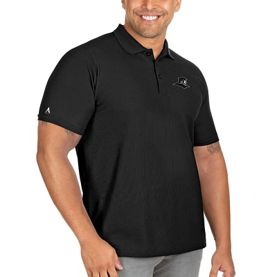 Men's Antigua Black Providence Friars Big & Tall Team Logo Legacy Pique Polo