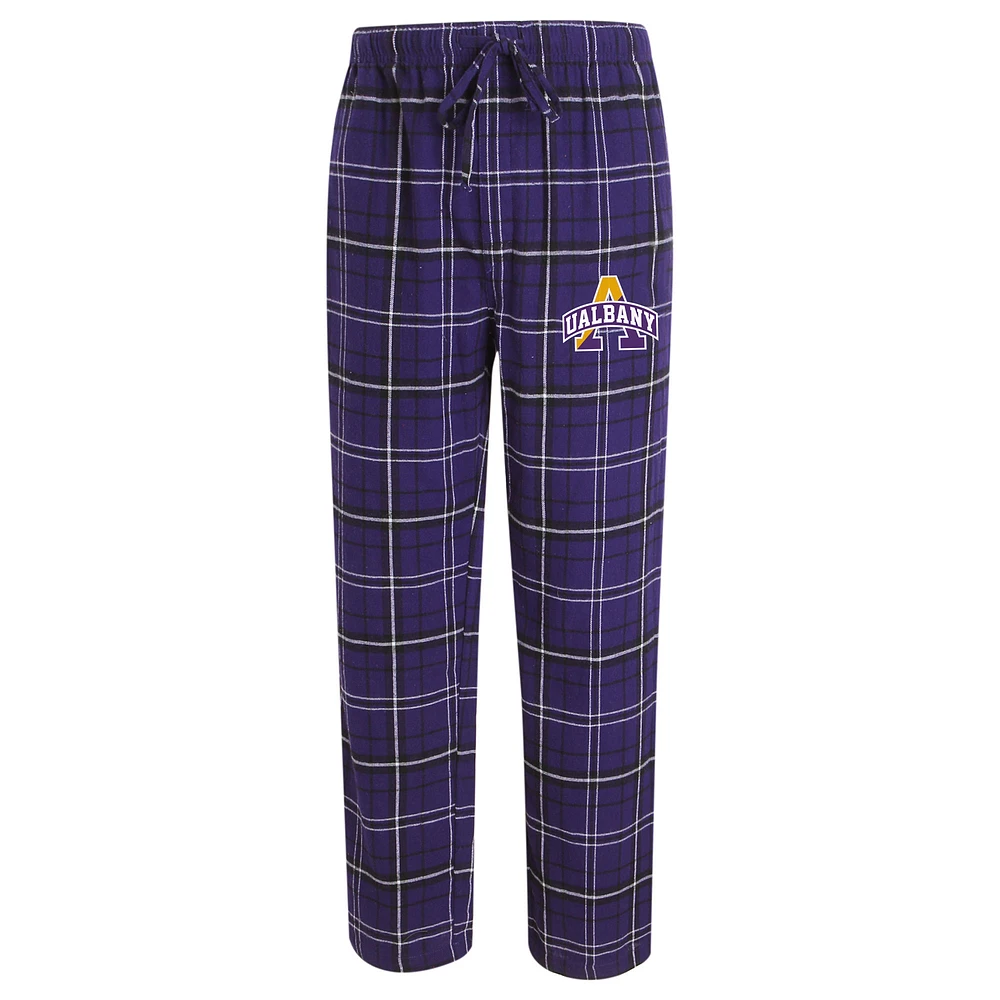 Men's Concepts Sport Purple/Black UAlbany Great Danes Ultimate Flannel Pants