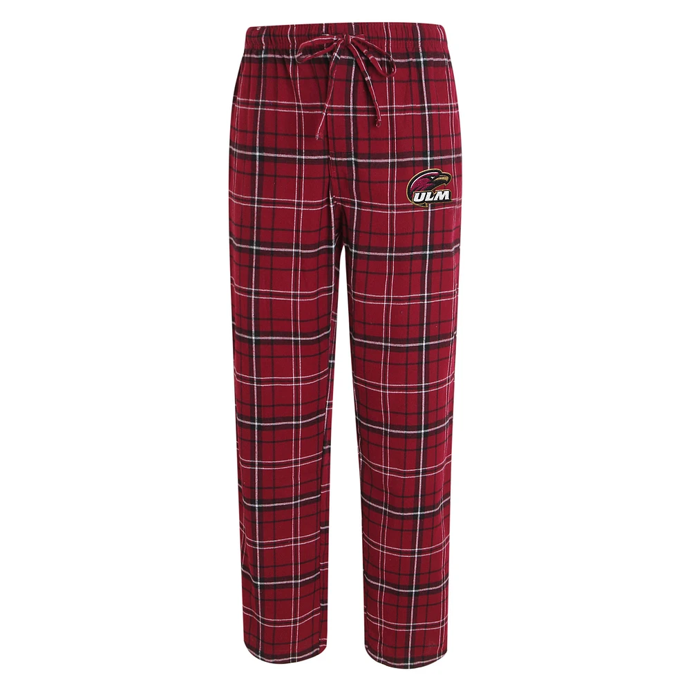Men's Concepts Sport Maroon/Black ULM Warhawks Ultimate Flannel Pants