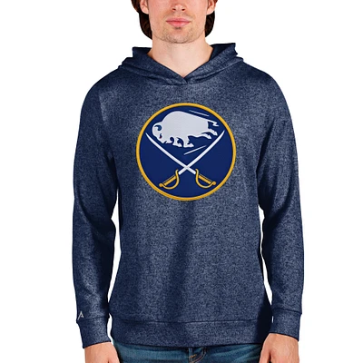 Men's Antigua Heathered Navy Buffalo Sabres Absolute Pullover Hoodie