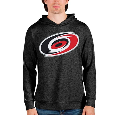 Men's Antigua Heathered Carolina Hurricanes Absolute Pullover Hoodie