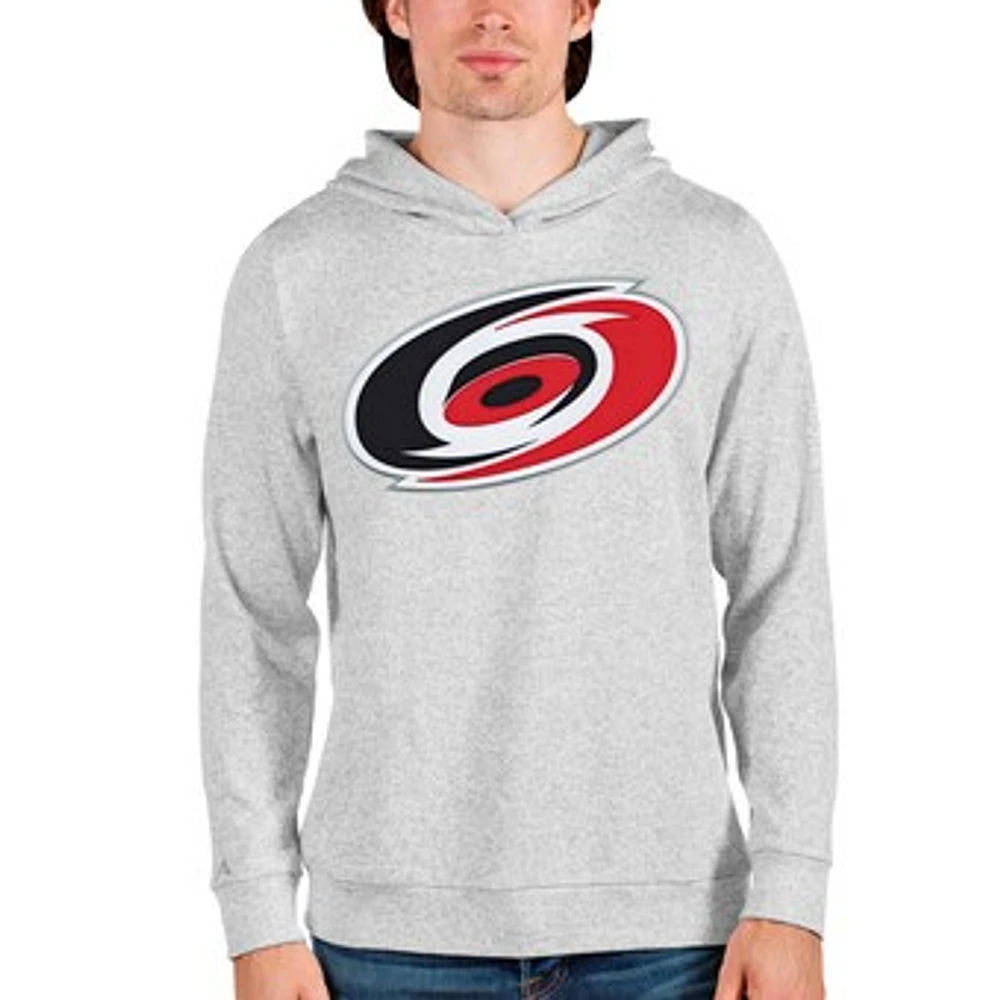 Men's Antigua Heathered Carolina Hurricanes Absolute Pullover Hoodie