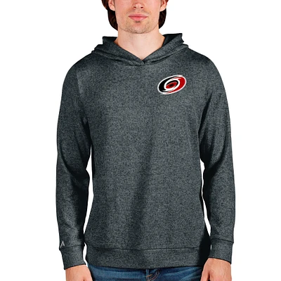 Men's Antigua Heathered Charcoal Carolina Hurricanes Team Absolute Pullover Hoodie