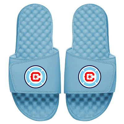 Men's ISlide Light Blue Chicago Fire Primary Logo Slide Sandals