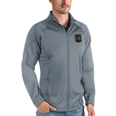 Men's Antigua Steel LAFC Links Full-Zip Golf Jacket
