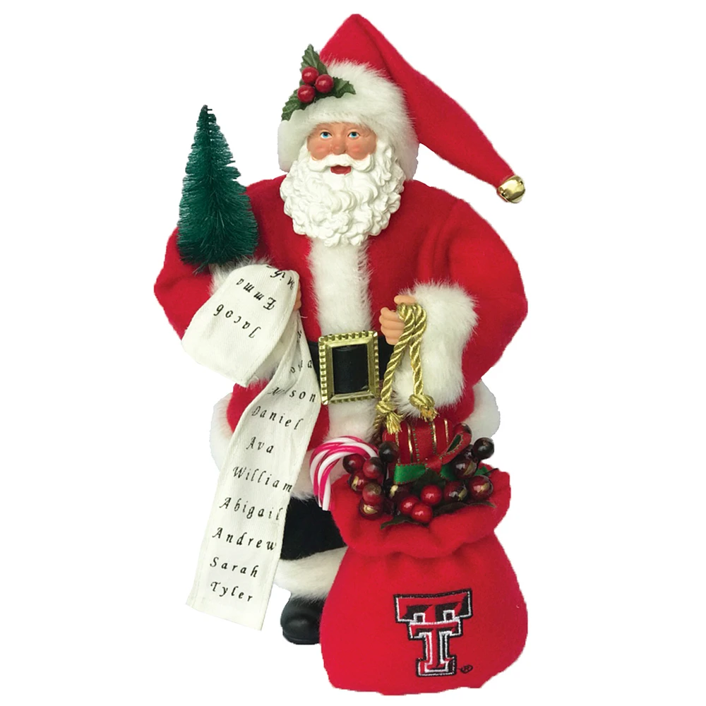 Red Texas Tech Red Raiders 12'' Santa