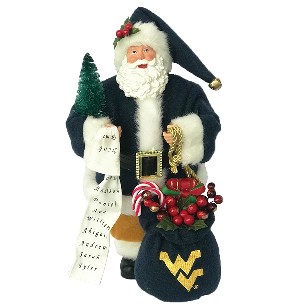 Navy West Virginia Mountaineers 12'' Santa