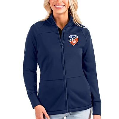 Women's Antigua Navy FC Cincinnati Links Full-Zip Golf Jacket