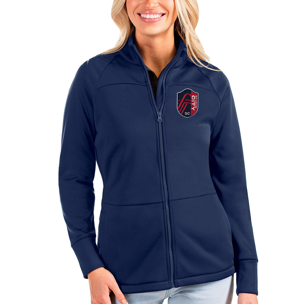 Women's Antigua Navy St. Louis City SC Links Full-Zip Golf Jacket